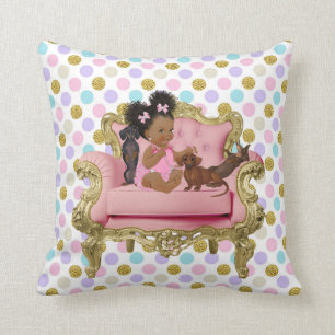 Coussin afro-américain Baby Dachshund