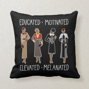 Coussin Afro-américain motivé par l'éducation de la reine