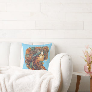 Coussin Afro Boho Queen - Artiste coloré