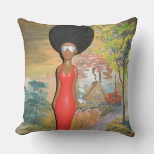 Coussin Afro Glam : Une beauté intemporelle