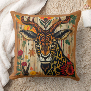 Coussin afro-kwanzaa Animaux sauvages déguisés