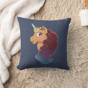 Coussin Afro Unicorn   Divine la licorne