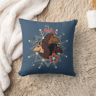 Coussin Afro Unicorn Festive Vacances Magique
