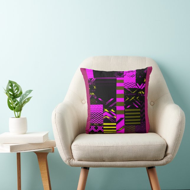 Coussin Afrocentric Geometric Print Throw Pillow (Créateur téléchargé)