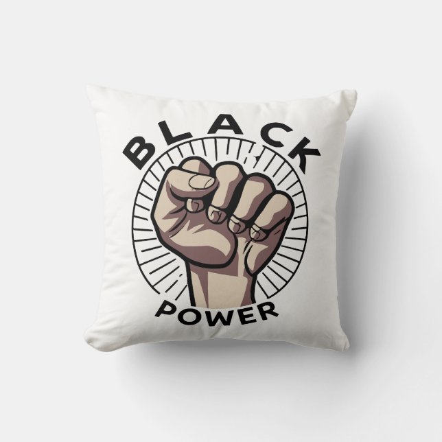 Coussin Afrocentrique Black Power (Recto)