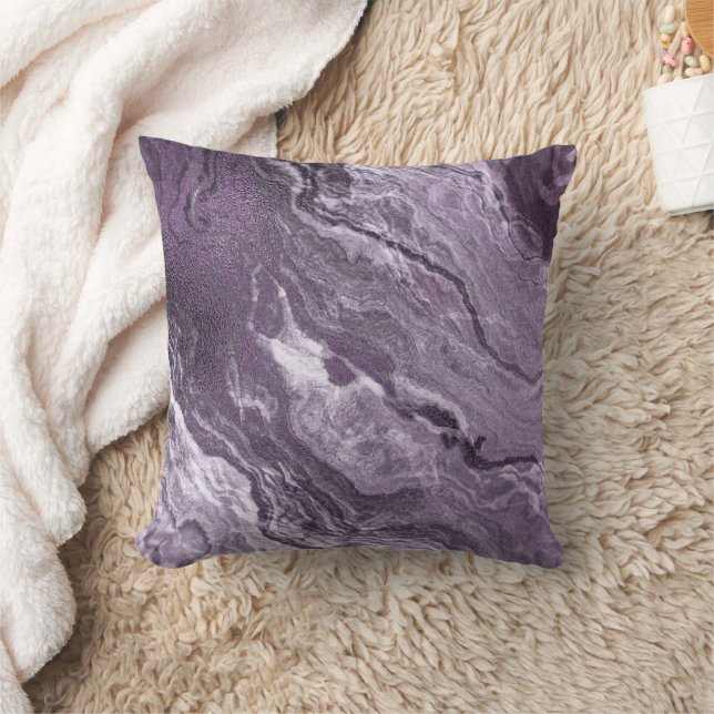 Coussin Agate violette cristallisée | Moody Marbled Stone (Couverture)