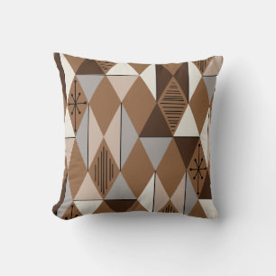 Coussin Age atomique Art Diamonds Café Brown