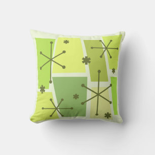 Coussin Age atomique Pop Art Chartreuse