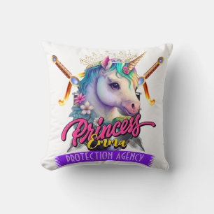 Coussin Agence de protection de la princesse licorne perso