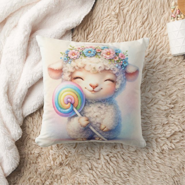 Coussin Agneau avec sucette (Couverture)
