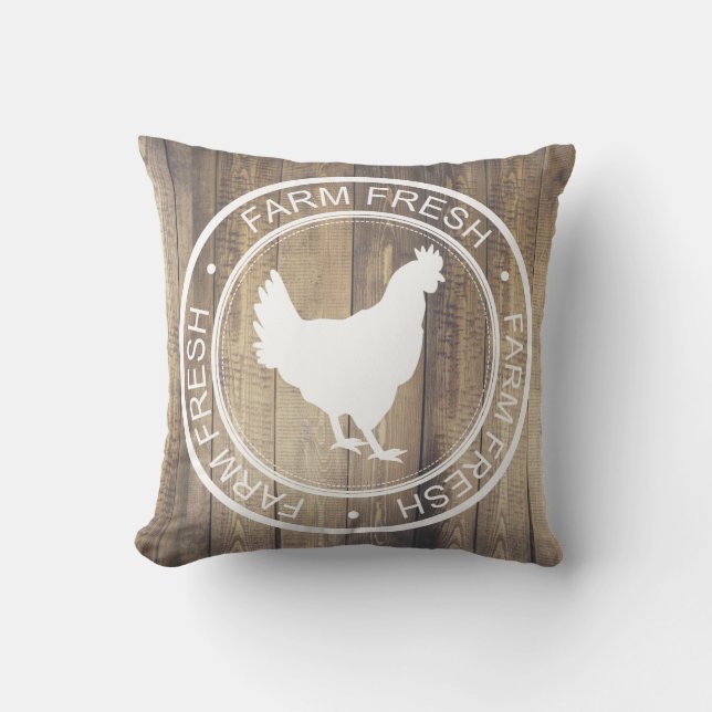 Coussin Agritourisme rustique Hen Chicken Farm Étiquette f (Recto)