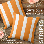 Coussin Agritourisme Rustique Orange Et Blanc<br><div class="desc">Ajoutez à votre espace décoration un look boho tendance avec les coussins rayés orange vif et audacieux.</div>