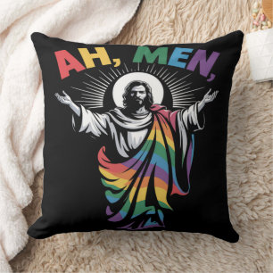 Coussin Ah Men Drôle LGBT Fierté Gay