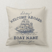 Ahoy ! Bienvenue à bord Personnalisé Vintage Nauti