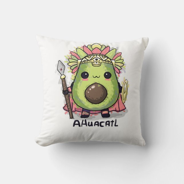 Coussin Ahuacatl Aztec Warrior Avocado (Recto)