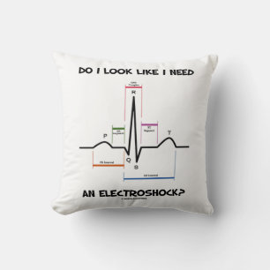 Coussin Ai-je l'air d'avoir besoin d'un électrochoc ? EKG 