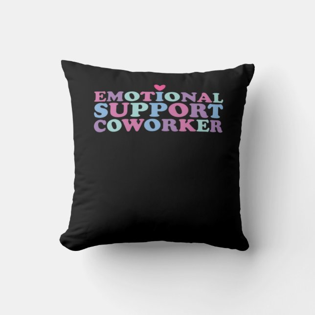 Coussin Aide émotionnelle Coworker Chill Mème et Viral (Recto)