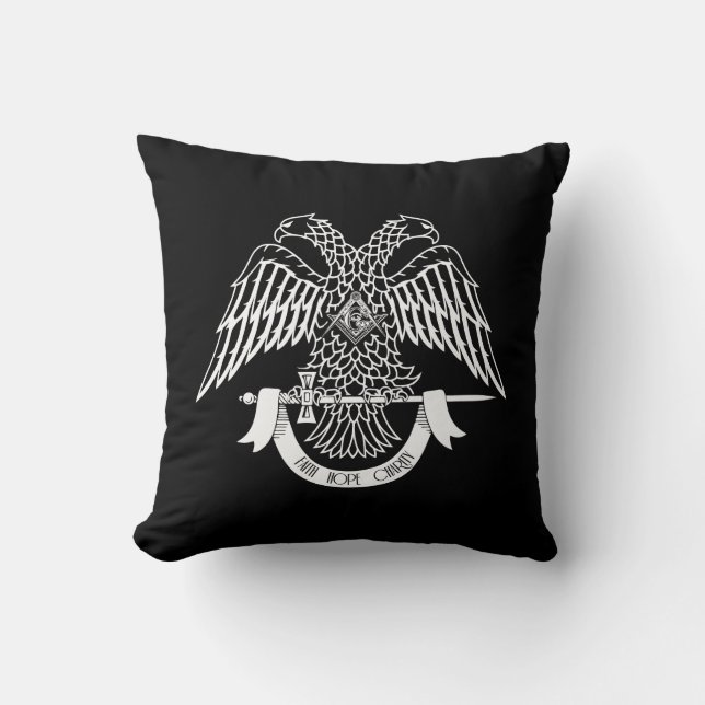 Coussin Aigle à deux têtes comme symbole maçonnique (Recto)
