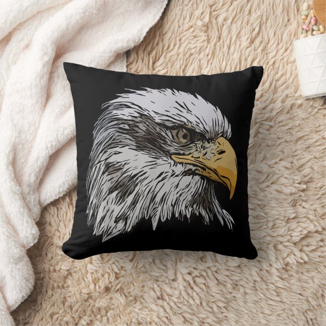 Coussin Aigle à tête blanche Graphique Animal symbole nati (Couverture)