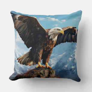 Coussin Aigle Animal Oiseau Faune Sauvage Art coloré