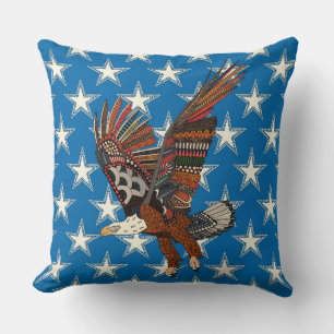 Coussin Aigle bleu américain
