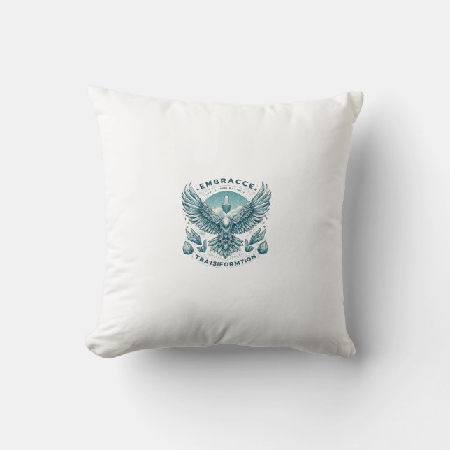 Coussin Aigle de cristal - Symbole de la transformation p (Recto)