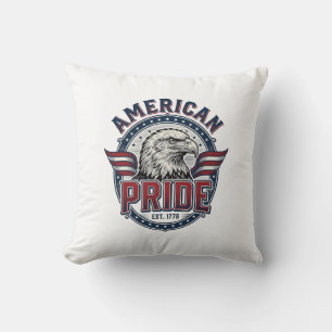 Coussin Aigle de Fierté Américaine Design Patriotique Vint