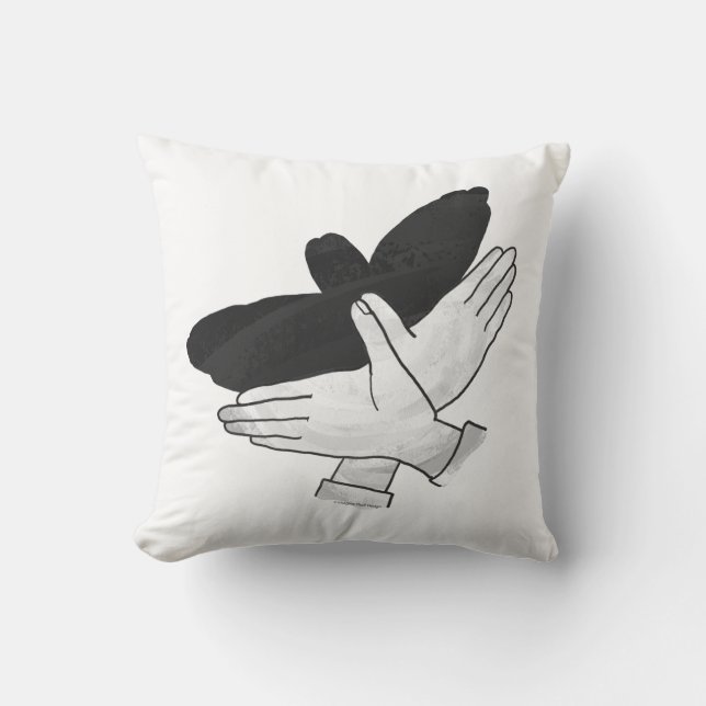 Coussin Aigle de silhouette (Recto)