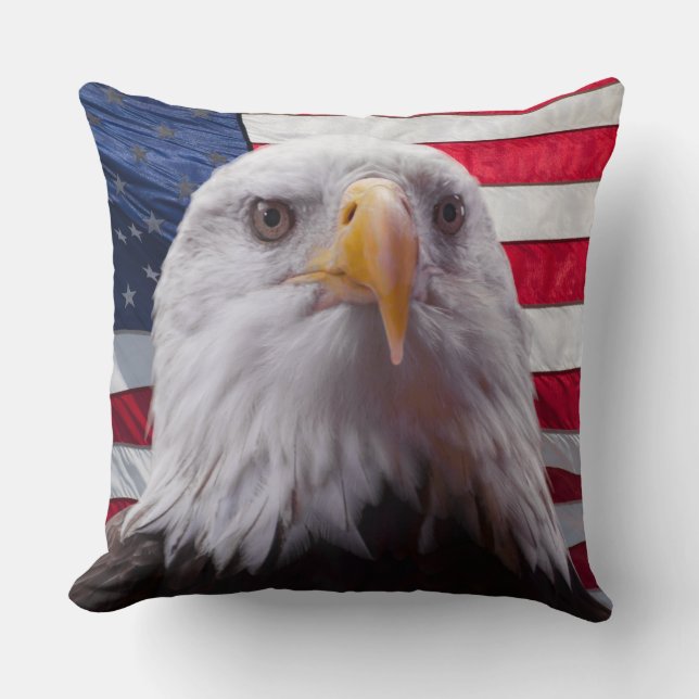 Coussin Aigle et drapeau (Recto)
