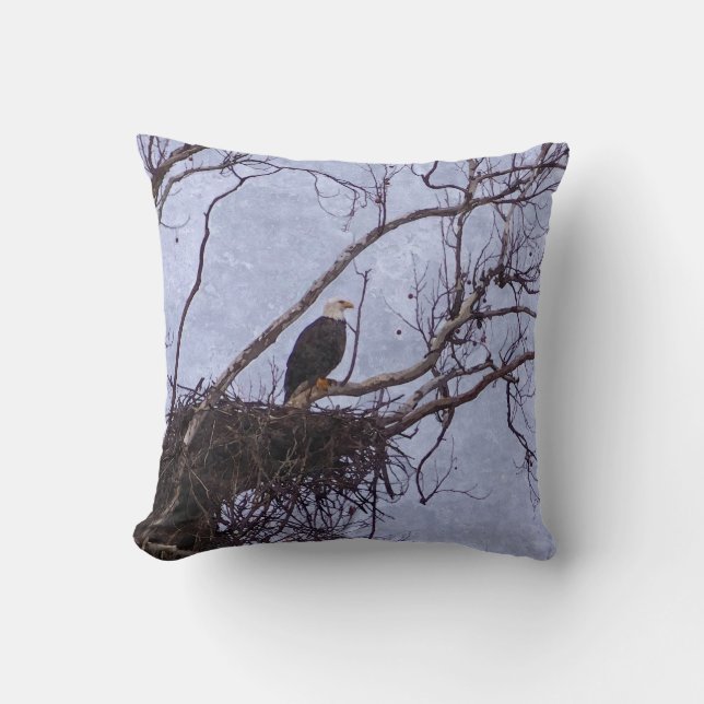 Coussin Aigle Et Nid (Recto)