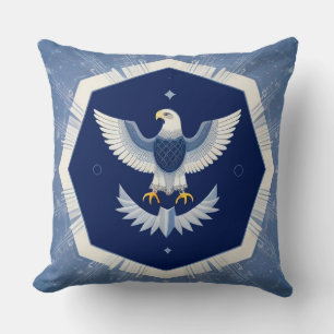 Coussin Aigle Majestueux en Vol, Cadeau Artistique Élégant