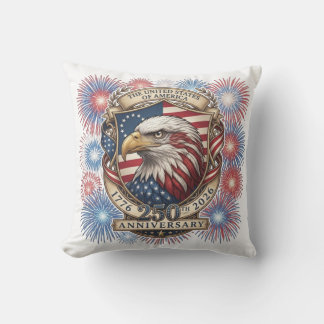 Coussin Aigle patriotique pour le 250e anniversaire des Ét