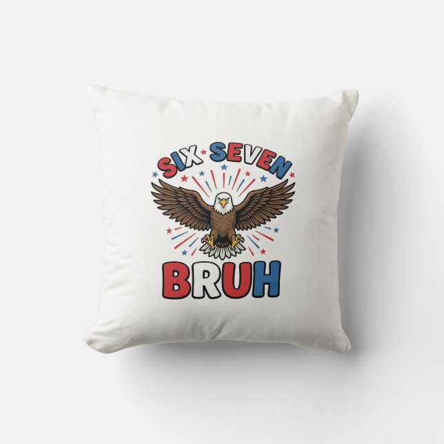 Coussin Aigle Patriotique Six Sept Bruh Design Vectoriel_1 (Recto)