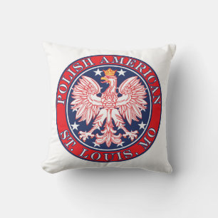 Coussin Aigle polonais de Saint-Louis Missouri