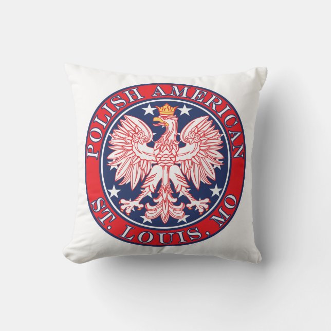 Coussin Aigle polonais de Saint-Louis Missouri (Recto)