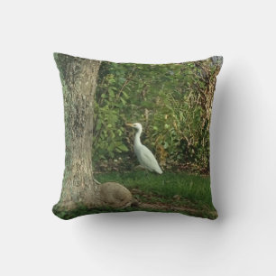 Coussin Aigrette blanche
