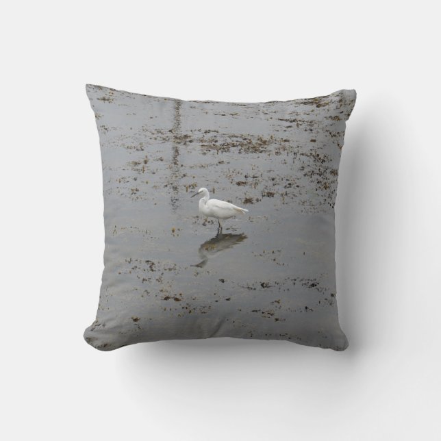 Coussin Aigrette neigeuse (Recto)