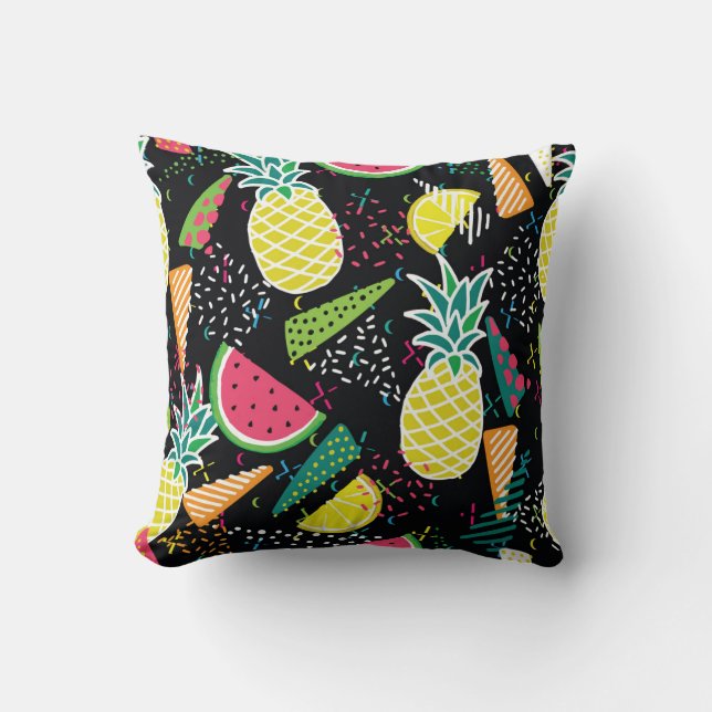 Coussin Aiguille de pastèque : Motif géométrique sans fil (Recto)