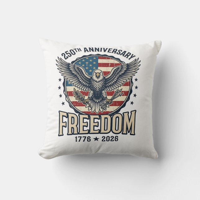 Coussin Aile de la liberté du 250e anniversaire Patriotiqu (Recto)