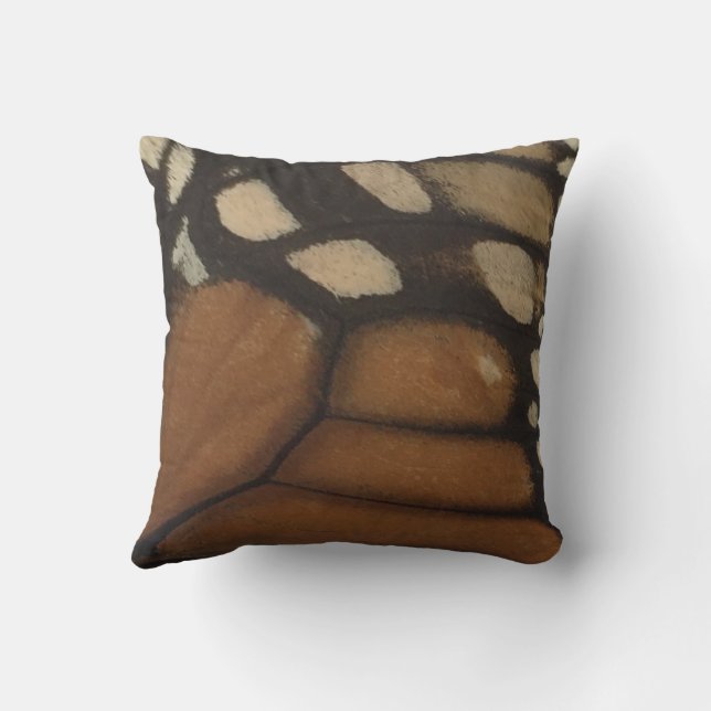 Coussin Aile de papillon monarque en gros plan  (Verso)