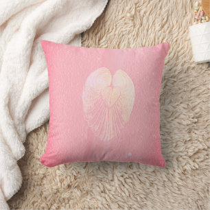 Coussin Ailes Coeur Angel Coeur - Nuage rose