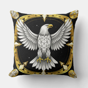 Coussin Ailes de l'aigle abstrait numérique esthétique mod