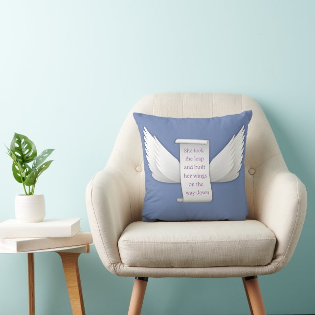 Coussin Ailes de l'amour motivationnelles et inspirantes (Chaise)