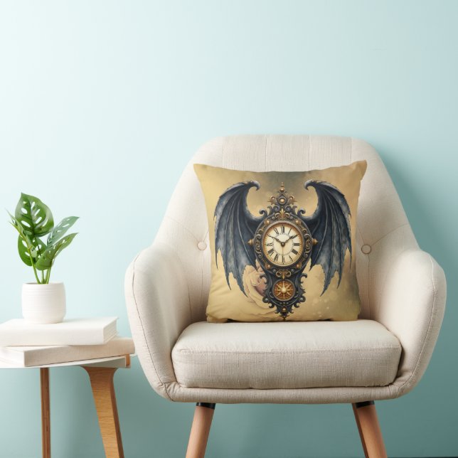 Coussin Ailes de l'Éternité – Le Gardien Intemporel.  (Chaise)
