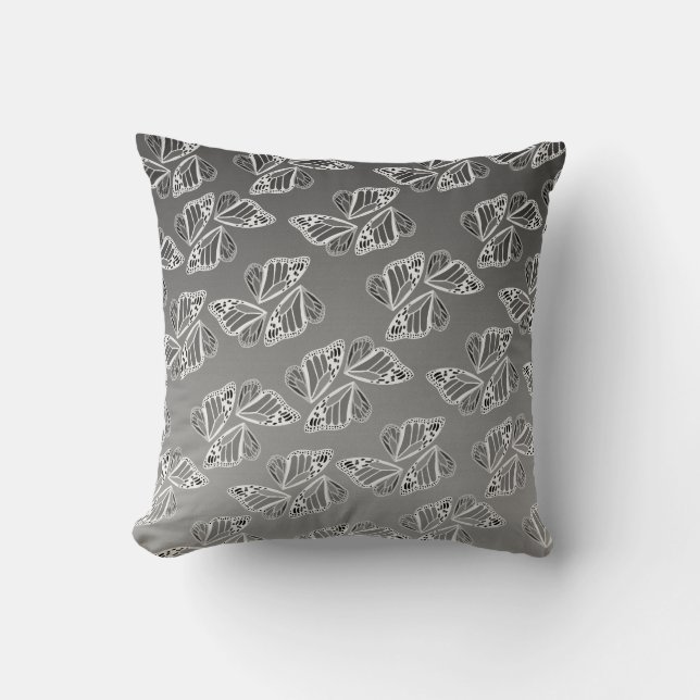 Coussin Ailes de monarque ombrées monochromes chaudes subt (Recto)