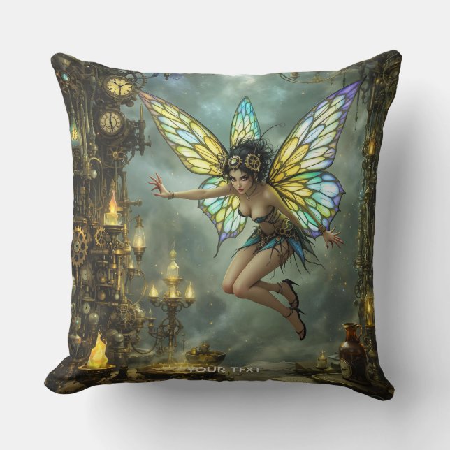 Coussin Ailes de papillon de lutin fantaisie mignonnes (Recto)