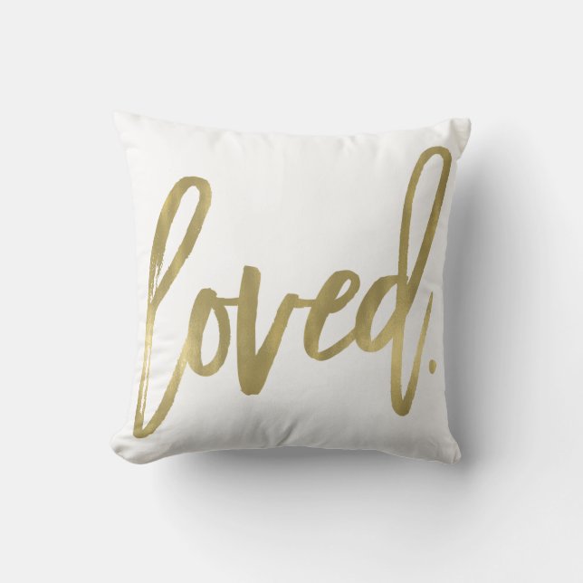 Coussin Aimé. Moderne Typographie De Script Tendance Tapez (Recto)