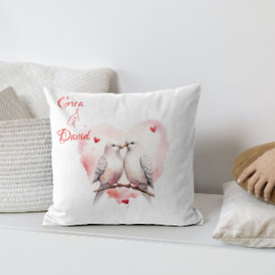 Coussin Aimer aquarelle   Personnalisé   Saint Valentin