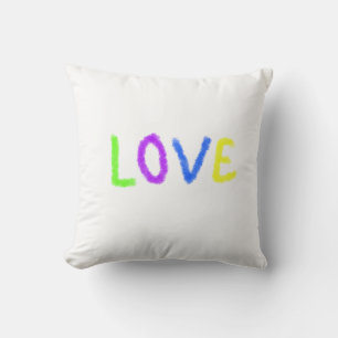 Coussin Aimer fierté arc en ciel aquarelle LGBTQ Juin mode