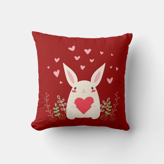 Coussin Aimer Snuggly Kawaii Bunny Custom (Recto)